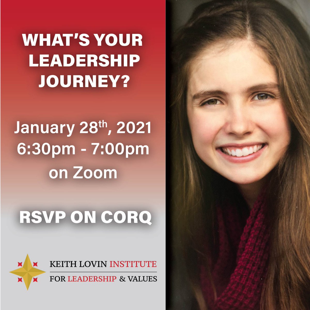 GETinvolvedMU's tweet photo. Join @Madds_23 for What’s Your Leadership style workshop on 1.28.21 at 6:30pm CST. RSVP on CORQ! You can gain credit for the Keith Lovin Leadership Certification program for attending this program! #KLVLead #Leadership #GetInvolvedMU #CORQ https://t.co/KQYy730rIX