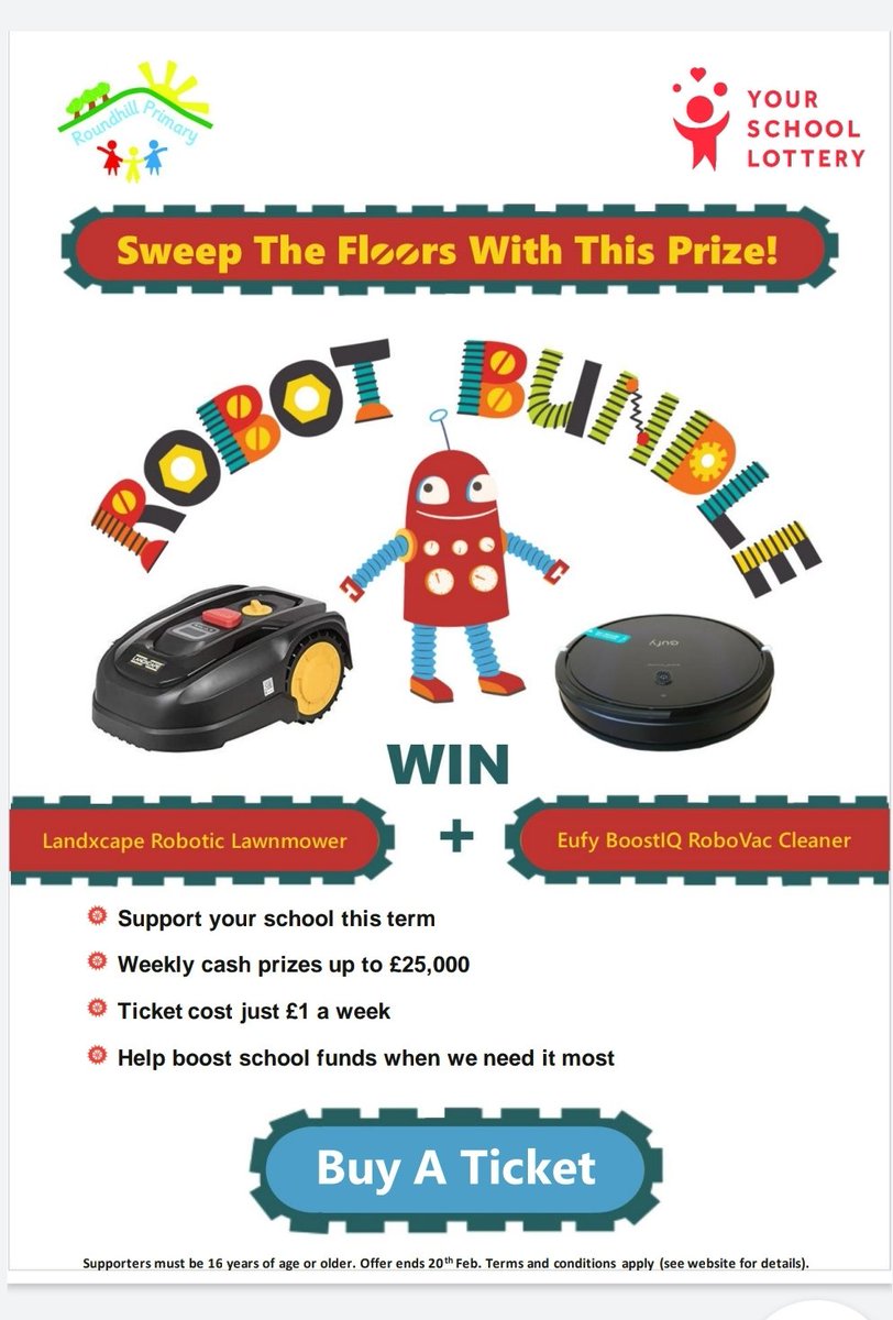 RoundhillPS's tweet photo. We've joined 'Your School Lottery' so we can raise funds for the school in a safe, contact free way. £1 a week to help the children have high quality learning experiences. https://t.co/8tm29w9blk https://t.co/nIhgciRCiw https://t.co/BMqnIKFrKb