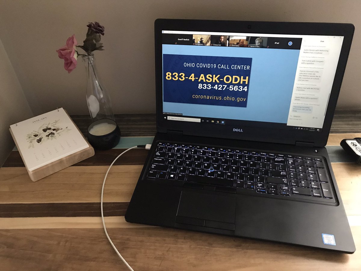 LIVE TWEETING DEWINE FROM HOME TODAY, where my lovely wife has made my workspace just a little more inviting. Nice!Follow along for today’s thread...