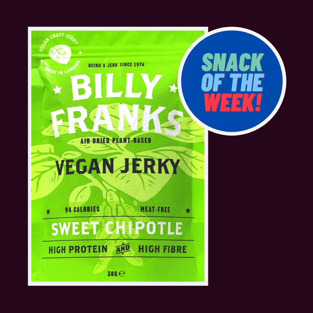 WHITEBOXBeer's tweet photo. Snack of the Week! 
Billy Franks Sweet Chipotle Vegan Jerky. Sweet, smokey with a hint of apple, a must-try for anyone following a Vegan diet.
https://t.co/9OiNqLrobe
#snackoftheweek #snacks #billyfranks #jerky #vegan #veganuary #beer # craftbeer #shoplocal #beer https://t.co/R66suZAmAi
