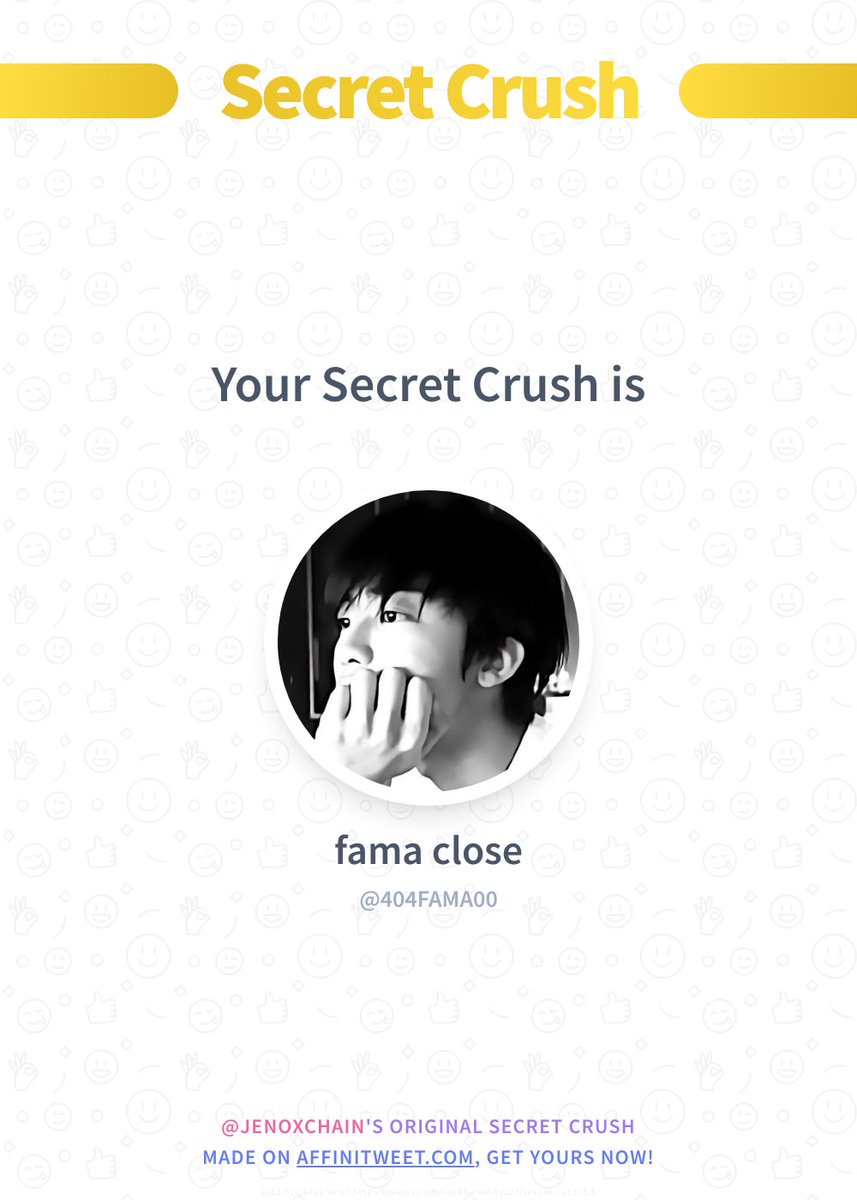 ✨ Secret Crush

404FAMA00 secretly loves you! 😳
Who loves you in secret?

➡️ affinitweet.com/secret-crush