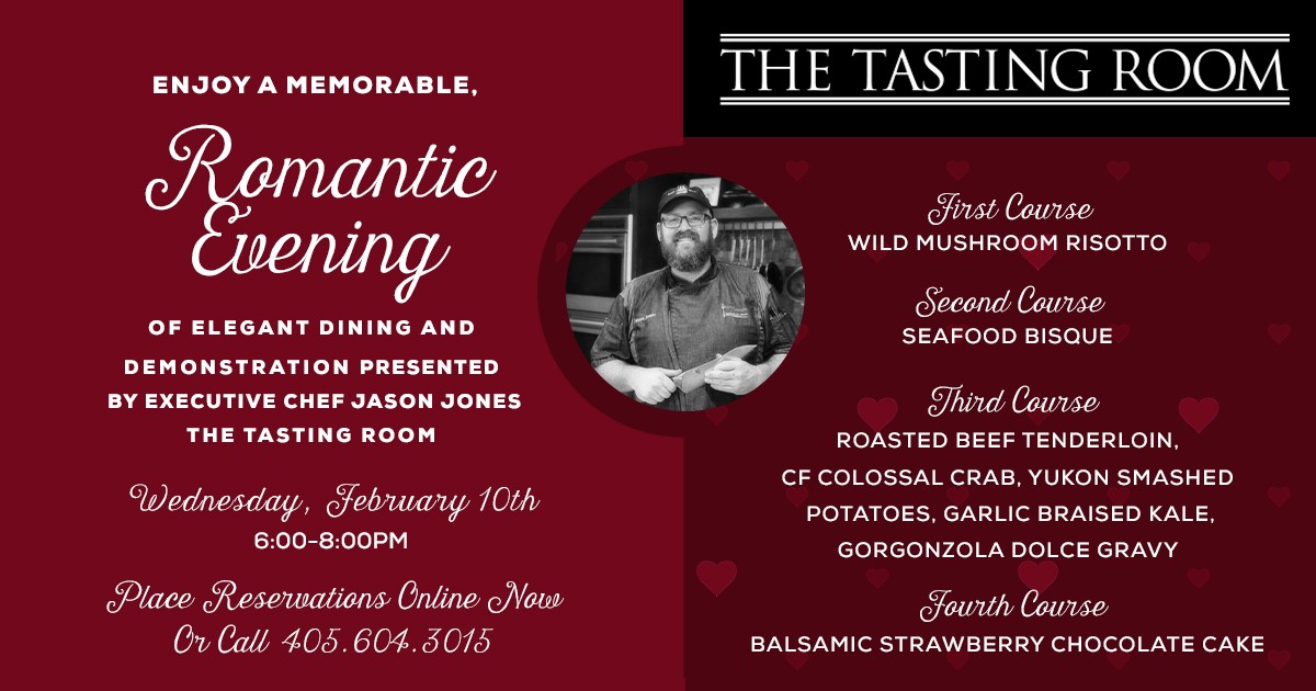 Attention foodies and lovers 💞! A great cooking demo followed by romantic dinner 💑is open for booking! Call 405.604.3015 or visit us at ecs.page.link/GxijZ !