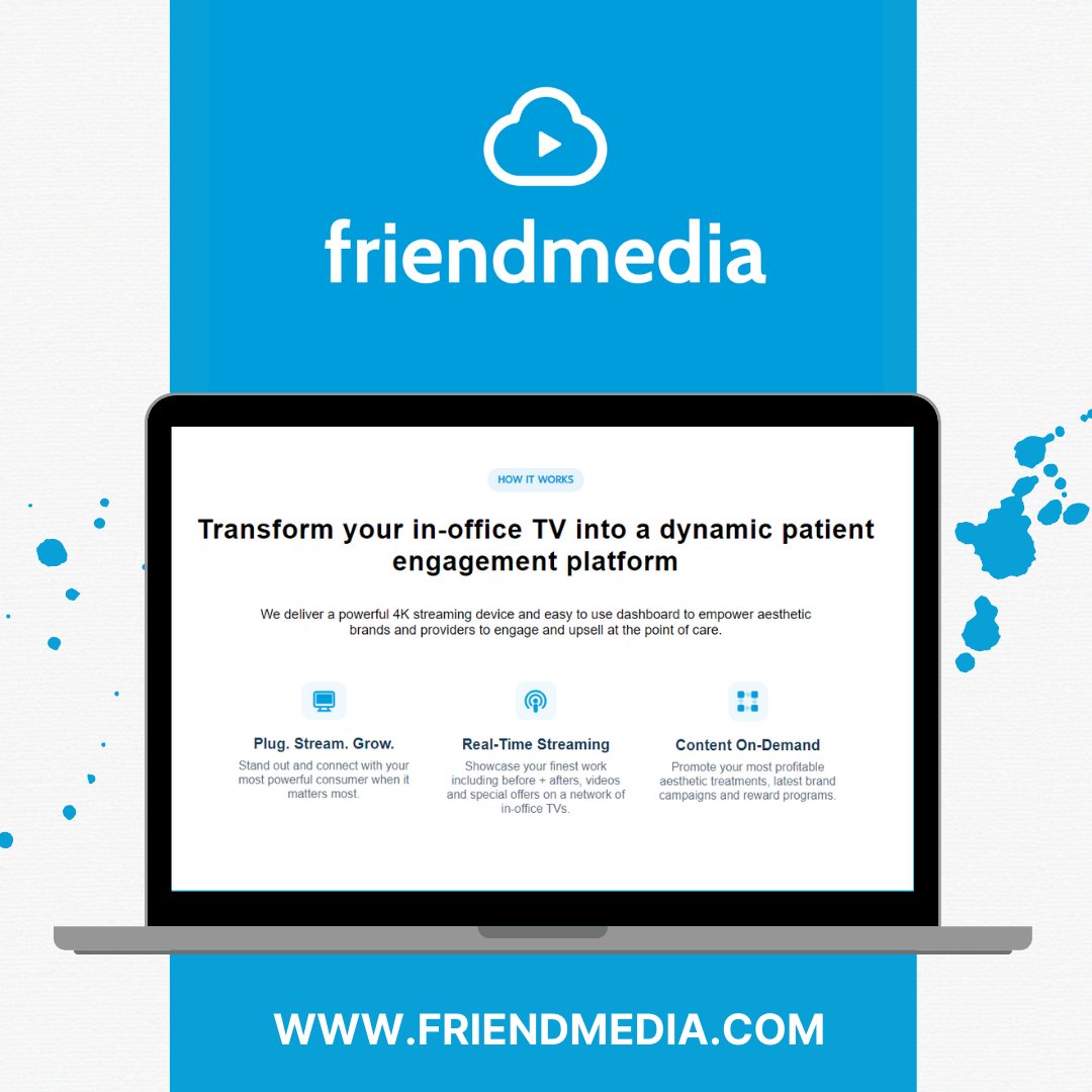 vrtlyai's tweet photo. Introducing the new and improved #FriendMedia! Visit us at https://t.co/DxgNwOmkMQ to check out our new brand, and find out how your screens can get a makeover too! https://t.co/S2kFsJAFZs