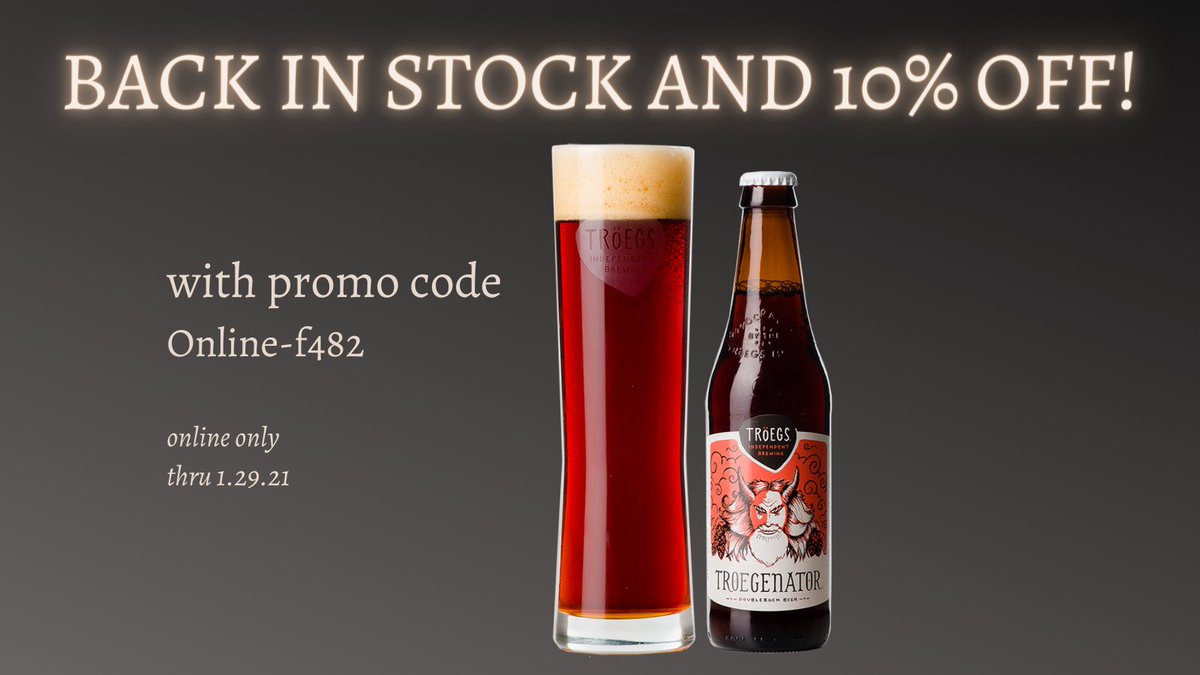 CrystalCityWine's tweet photo. Pop the top off @TroegsBeer Troegenator #DoubleBock. A meal in a bottle, full of texture & flavor you'll wade through the caramelly, chocolatey, & dried fruit notes. 😋! Shop #LinkinBio
#beer #troegsbrewery #troegs #troegenator #lager #crystalcitywine #nationallanding #arlington https://t.co/flxfkW3QSG