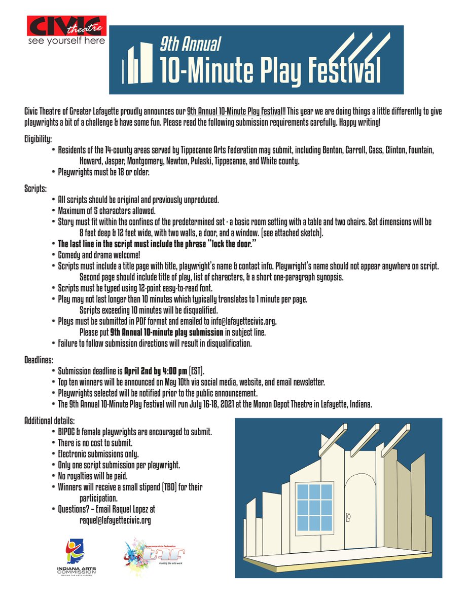 Calling all creative geniuses. Our 9th Annual 10-Minute Play Festival is the perfect shot to #seeyourselfhere.