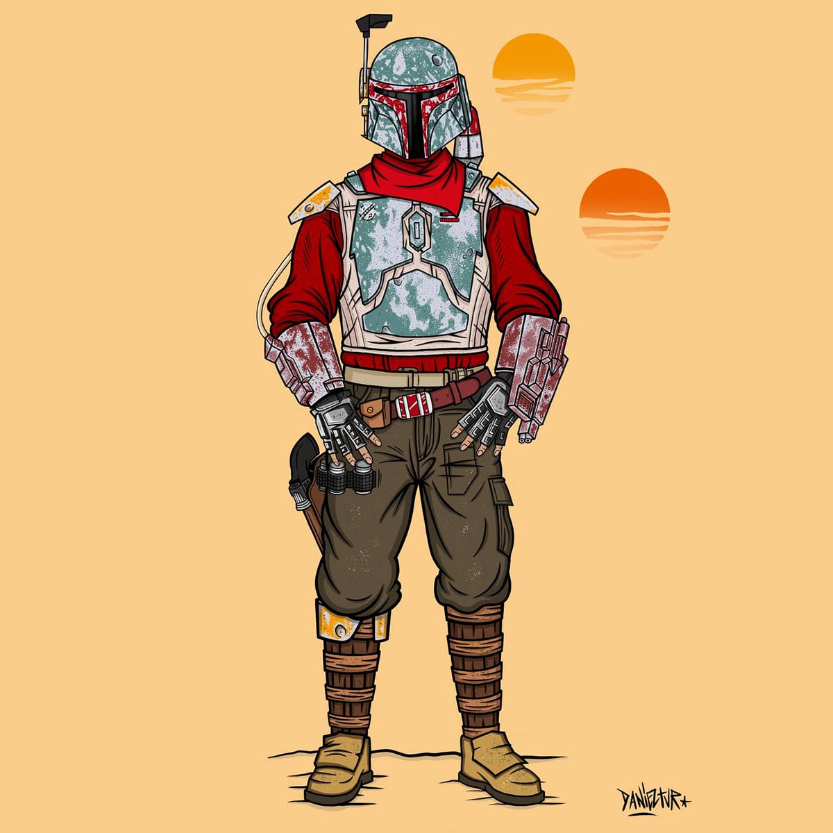 danieltur82's tweet photo. The Marshall Cobb Vanth illustration, from The Mandalorian show!!! #danieltur #sketch #design #illustration #digital #digitalart #draw #art #themandalorian #cobbvanth #themarshall #starwars #digitalart #cartoon #flat #colors #flat #clipstudiopaint https://t.co/sd04cZsVNa