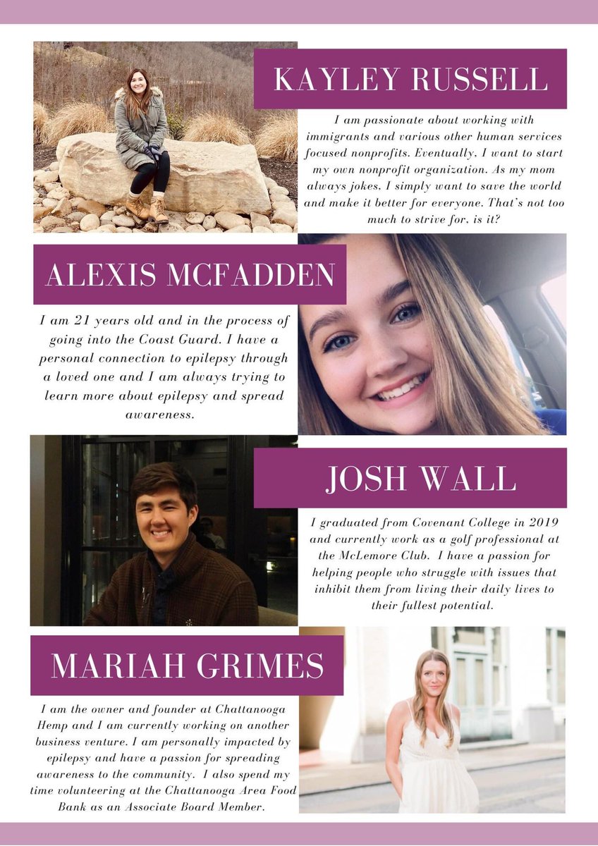 EpilepsySETN's tweet photo. Introducing Chattanooga's Elite Under 30 candidates for 2021! Please take some time to read a little bit about these fantastic members of our community and consider supporting them in their fundraising endeavors! 
https://t.co/0eHkeU5zaw https://t.co/0fdk9k1QNw