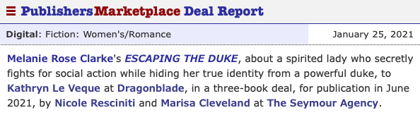 So excited to share this latest deal for <a href="/MelanieS_Clarke/">Melanie Rose Clarke</a> with Dragonblade Publishing! #amreading #Regency #EscapingtheDuke