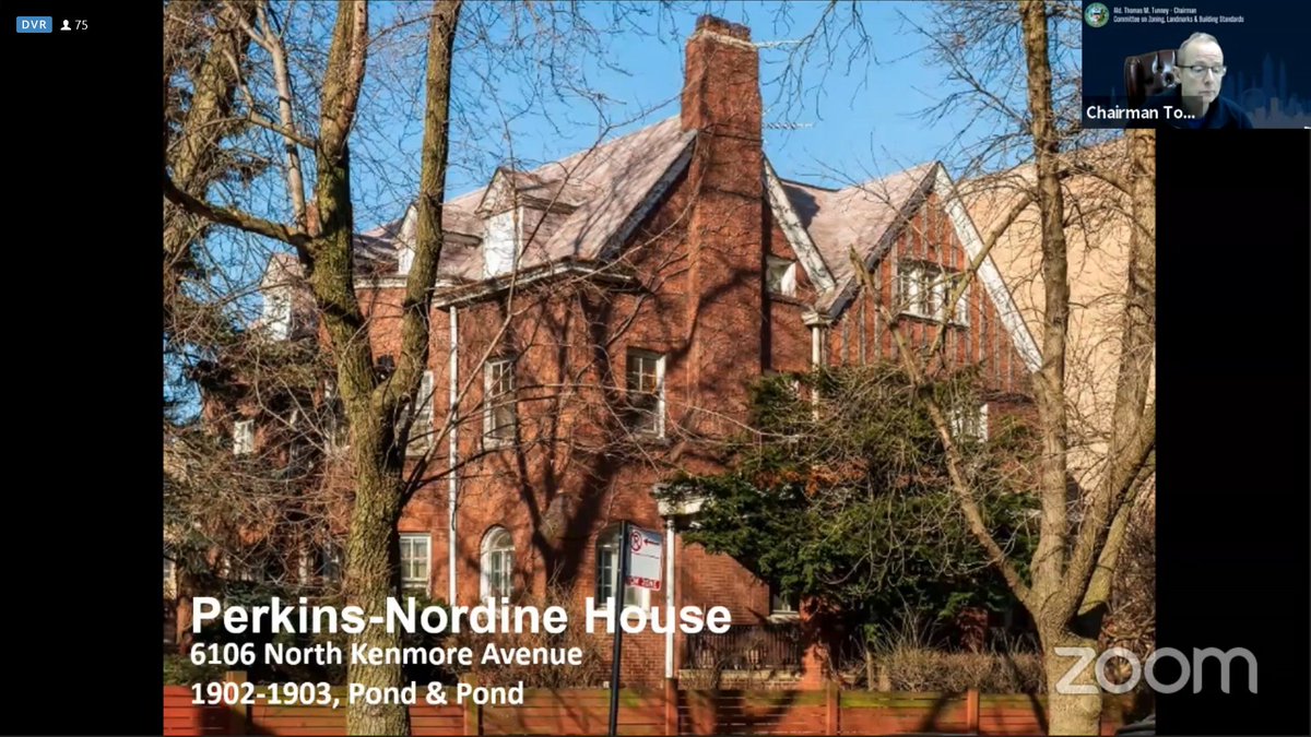 Plans to designate the Perkins-Nordine House in Edgewater as a historic landmark approved.Jazz artist Ken Nordine resided at the house until he passed in 2019, according to a DPD staffer.Ald. Hopkins says Nordine was friend, and he and his wife were huge Blackhawks fans.
