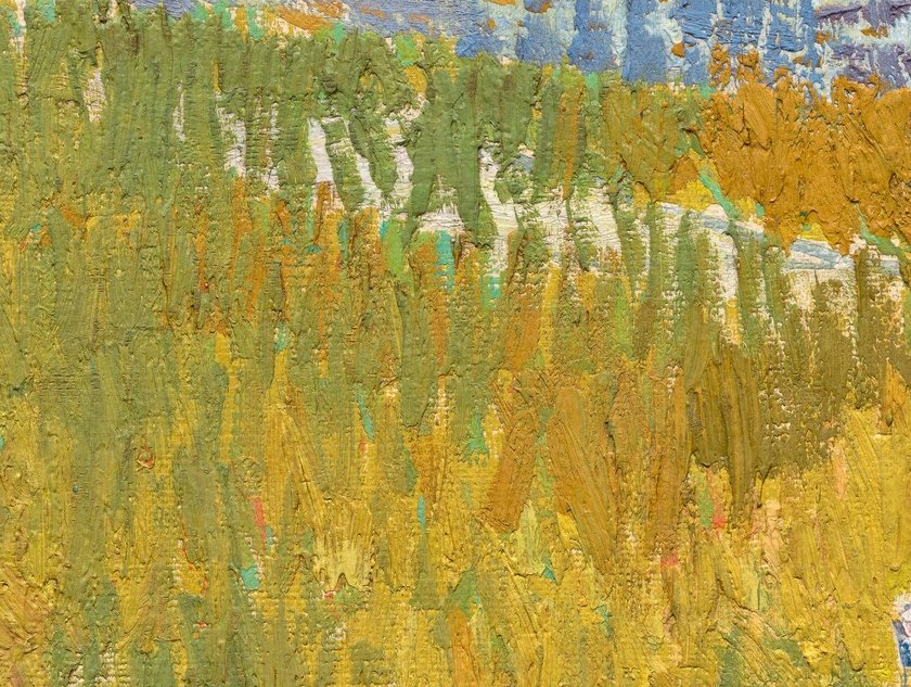Van Gogh painted the world as he saw it. To him, a wheat field wasn’t just a grassland of yellow – it was a vivid landscape of golds and greens and pinks... He brilliantly captured the soul of the French fields by translating the rich contrasts of color that surrounded him...
