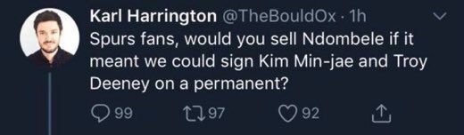 “Why do people say “I told you so” in regards to Tanguy Ndombele?”Tweets like this joker for starters but let’s have a look at the ones from within OUR OWN FANBASE too.THREAD: