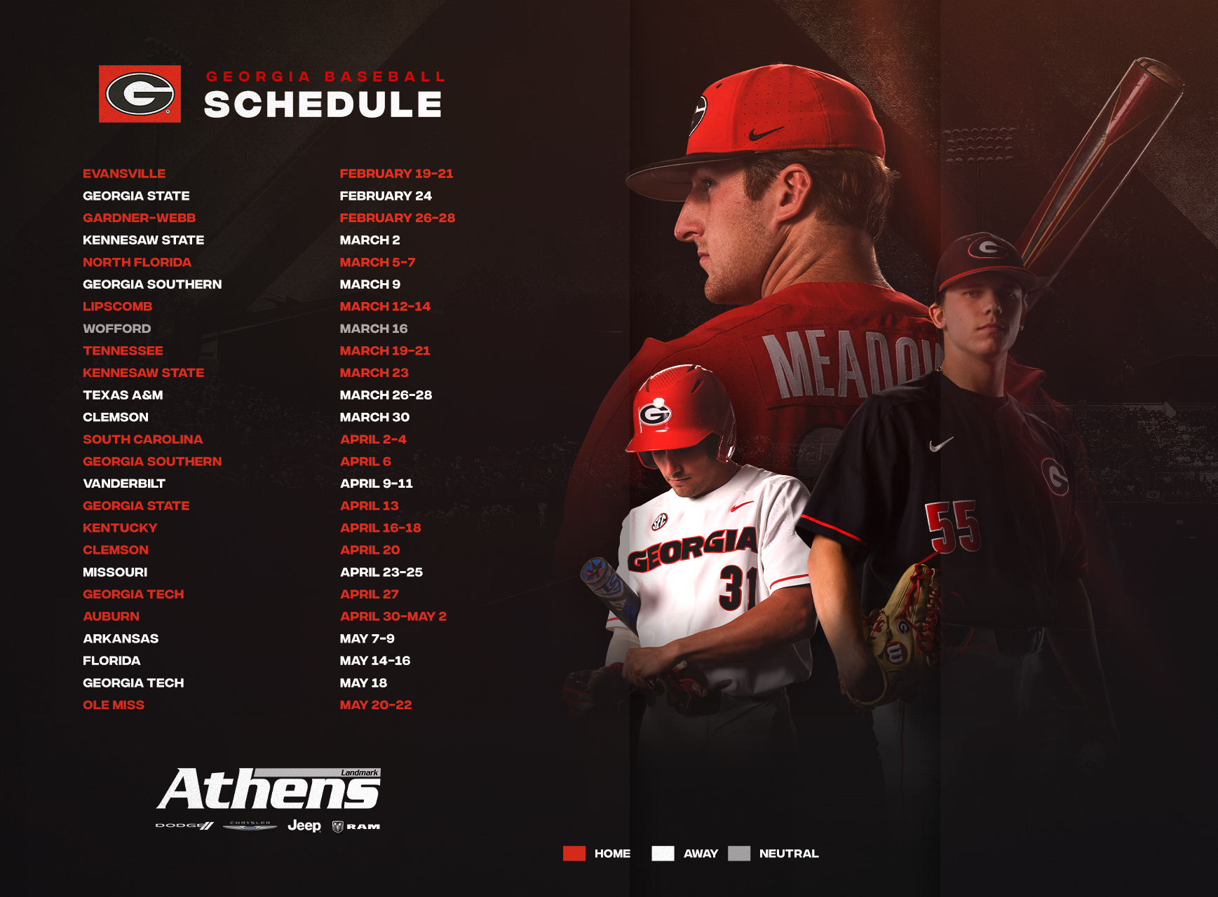 Georgia Bulldogs on X: 👀 the 2021 Georgia Baseball schedule! The