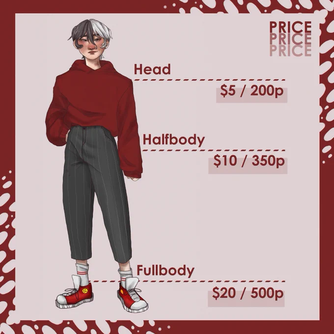hewwow everyone I'm opening commissions
dm me if you're interested!!

Привет! Я наконец открыла коммишки, напишите в дм, если хотите заказать картинку! Буду очень благодарна за ретвит??

RTs are highly appreciated

#commissionsopen 