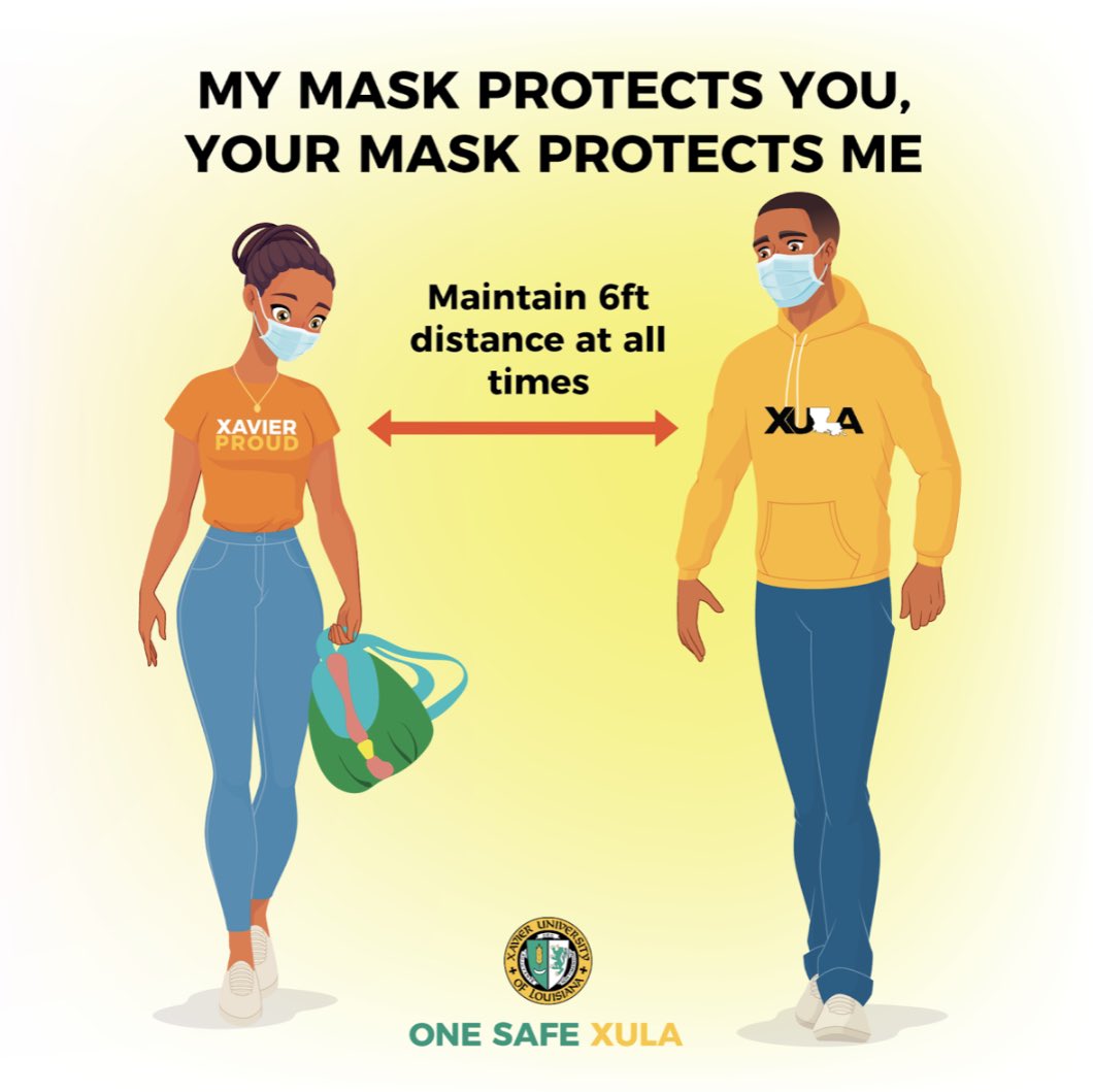 XULA1925's tweet photo. This spring we continue to be vigilant in protecting our community. One semester down, and one more to go! Let’s show the world what Xavierites can do. #OneSafeXU #XULA https://t.co/wRb9WBKkWP