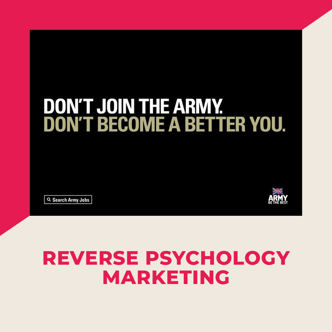 What a great campaign this is brought out by the army!🤩🧠

Anti-marketing defies the conventional marketing messages and instead makes fun of traditional advertising. Anti-marketing connects with consumers by letting them in on a shared joke, and you were hooked at first glance.