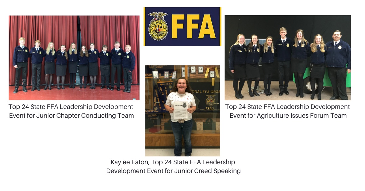 Congratulations to Troy High School FFA State Leadership Development Contest participants!