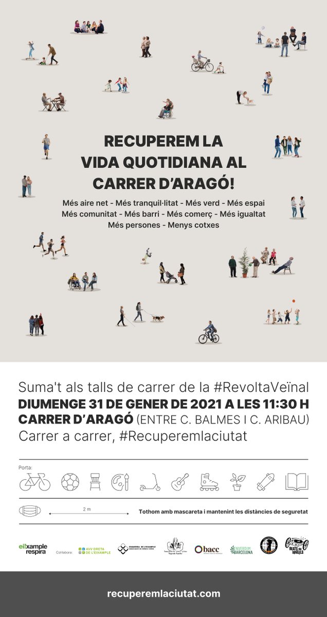 😬 TENIM MOLTES GANES DE QUE ARRIBI DIUMENGE! 

🤩 Tenim moltes ganes de tornar a tallar Aragó!

😷 Tenim moltes ganes de veure'ns!

🥳 Tenim moltes ganes de reivindicar!

😎 Tenim moltes ganes de gaudir del carrer!

🥰 Tenim moltes ganes de q vinguis!

Juntes, #Recuperemlaciutat