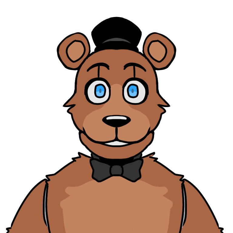 Tried drawing Freddy from memory. Forgot his defined muzzle, remembered the  eyebrows! : r/fivenightsatfreddys