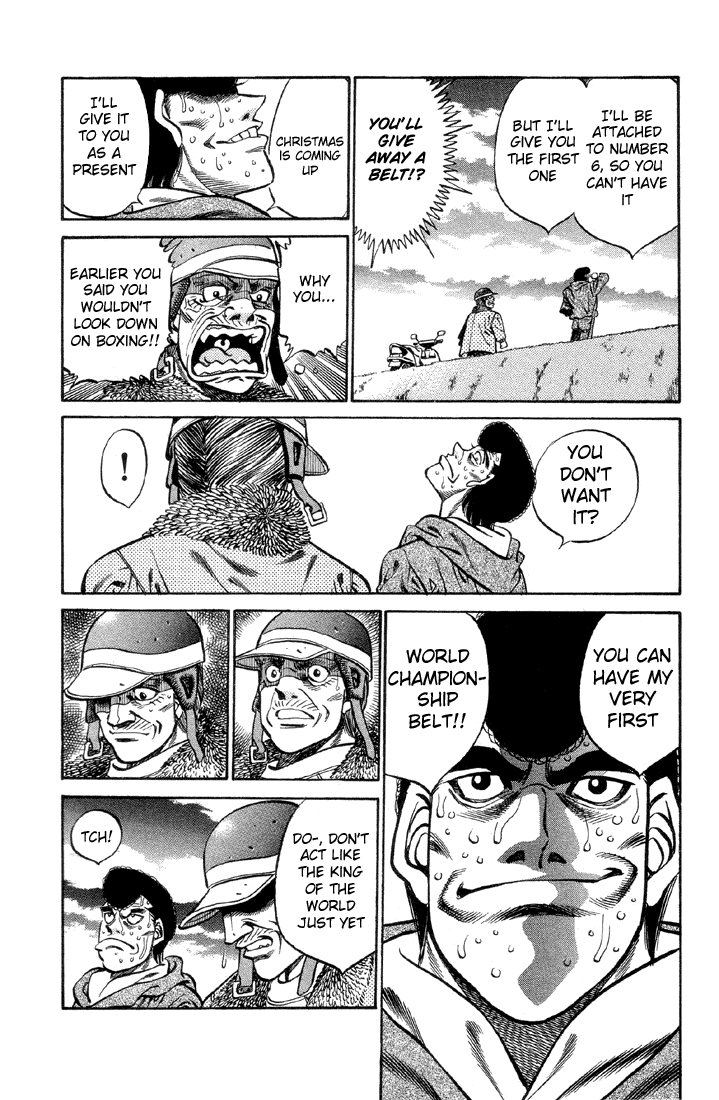 But most importantly, Takamura fights for the man who introduced him to boxing, Genji Kamogawa. Most obviously he fights to give Kamogawa the championship belt. Even that comes out of a sense of gratefulness for Kamogawa for teaching him.