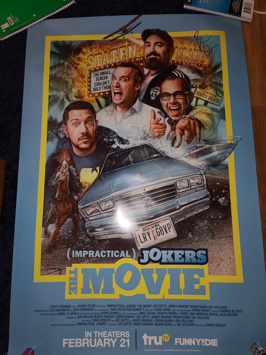 stevekuchar's tweet photo. @BQQuinn thanks for the signed IJ movie poster. Extremely kind gesture to the fans that had tickets for that night, one of the many reasons you're great. #tellemstevedave https://t.co/gfYVlBii2U