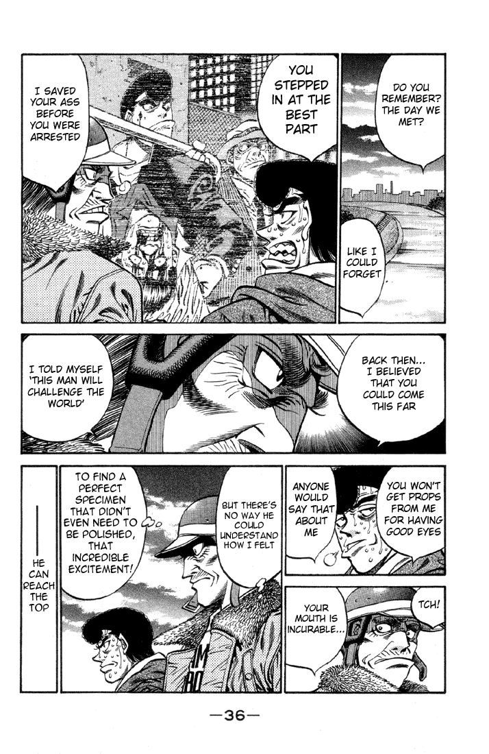 But most importantly, Takamura fights for the man who introduced him to boxing, Genji Kamogawa. Most obviously he fights to give Kamogawa the championship belt. Even that comes out of a sense of gratefulness for Kamogawa for teaching him.