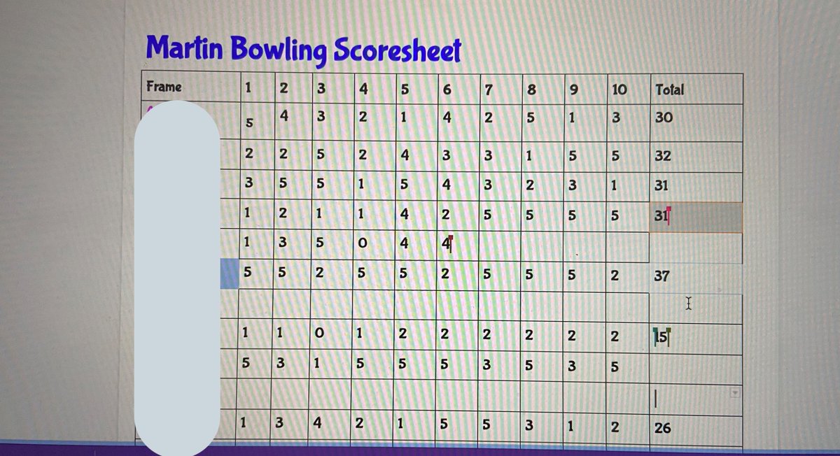 CorcoranMarlee's tweet photo. Today during #physed at home some of my classes focused on the #sendingskill of rolling and played a class game of #sockbowling using household items for pins. We had a live doc open to use as our scoresheet so we could bowl together! @johnmccraeps #targetgames https://t.co/iZrhYdIYjH