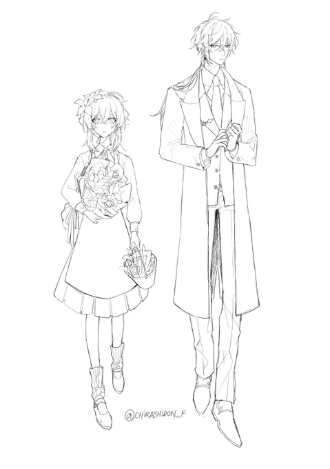 現パロ Zhonglumi / 鍾蛍 rkgk
Flower shop attendant Lumine &amp; businessman Zhongli
#原神 