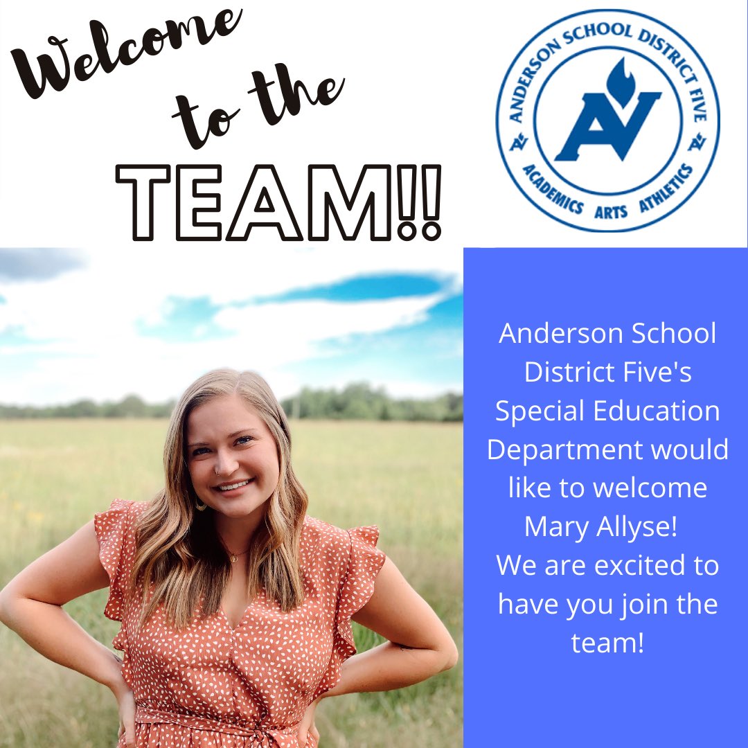 Another awesome hire <a href="/AndersonFive/">Anderson Five</a>  by way of <a href="/AndersonUnivSC/">Anderson University</a> #a5speddifference !