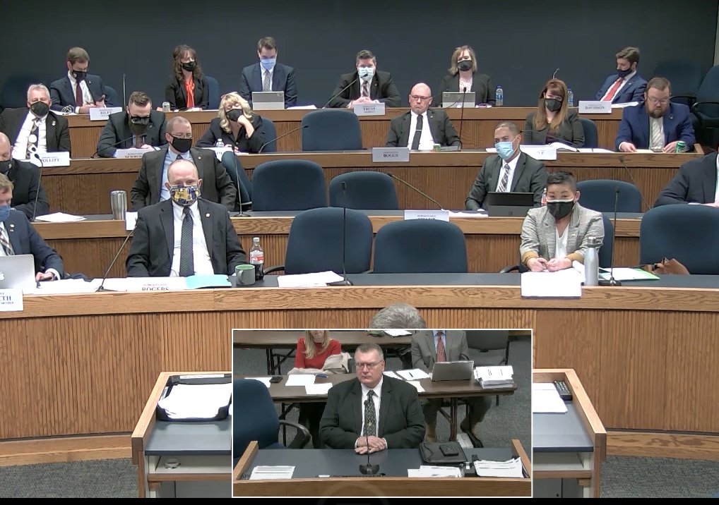 Appearing for informational purposes: Missouri Sheriffs United spokesperson testifies they have many of the same concerns as Reps. Merideth and Rogers. Law enforcement has to stand up for victims of violent crime--and work with federal gov't.  #moleg