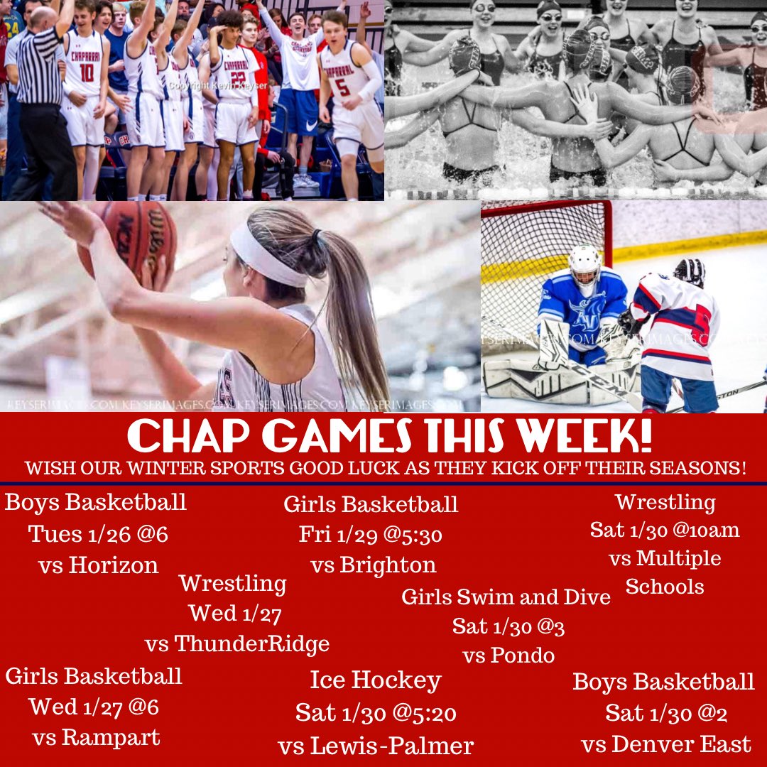 CHAP GAMES THIS WEEK ‼️🚨Let’s support our winter sports as they kick off there seasons ‼️❤️