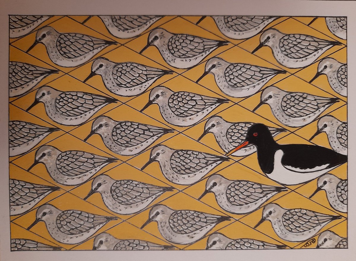 New piece 'Impostor Syndrome' for @twitrartexhibit Will be in the post shortly :-) #birds #art