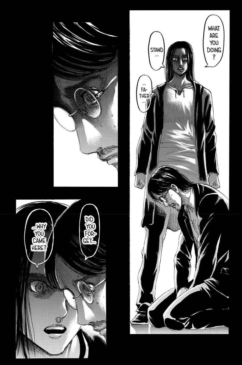 Unforgivable especially since his sister died as a child. And what’s more fucked is that he was pushed by his son eren who represented his second chance to make things right in his life. Long story short: Grisha has a fucked up life lmao