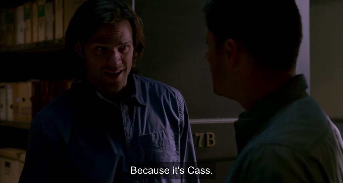 sorry last tweet but it's just so funny bc sam is literally kinder and more understanding and more compassionate to CAS than dean was at any turn. sam is always in cas's corner and dean wants to ice him every time he screws up lol.