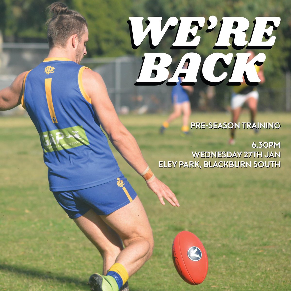 Pre-season training kicks off again tonight!!