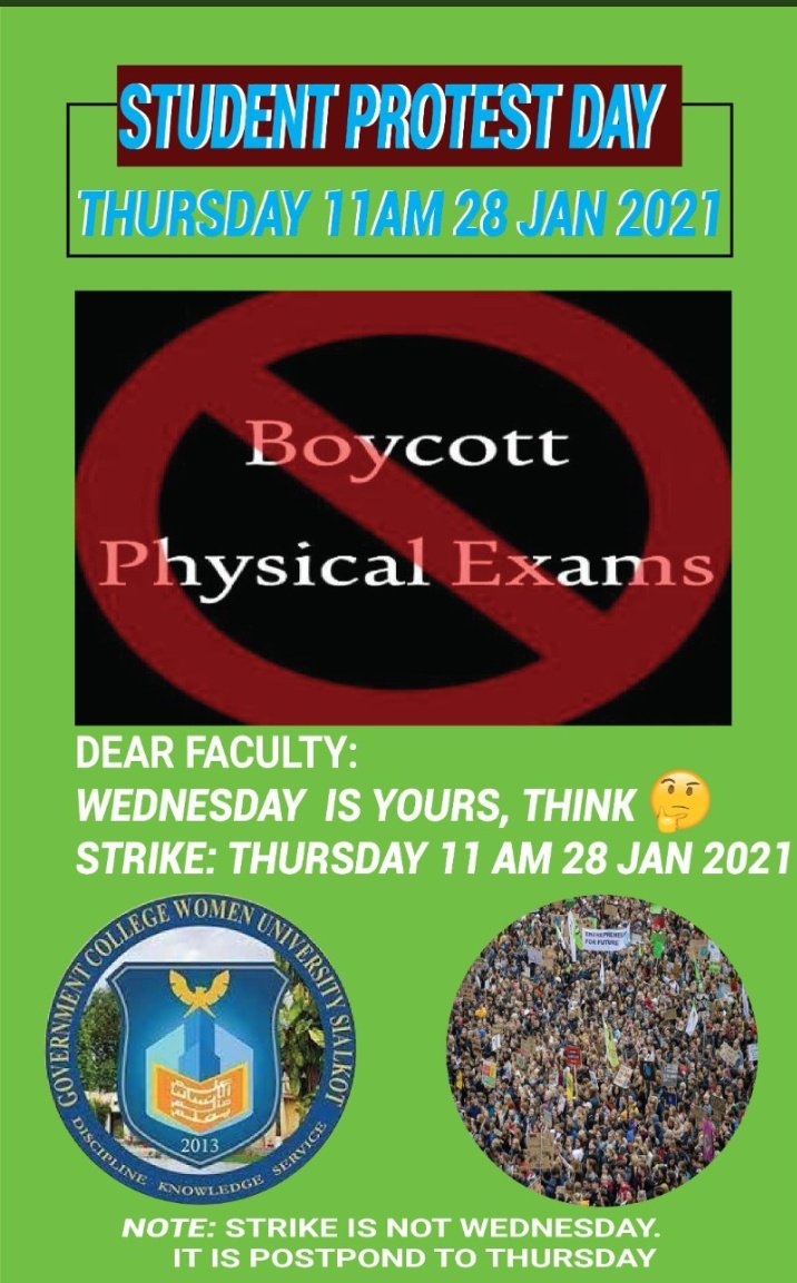 #gcwus #GCWU #vc #boycott_physical_exam #boycottphysicalexams #say_no_to_physical_exam 
#saynotophysicalexams  #onlineclassonlinepaper #online_class_online_paper
#online_class_online_paper_in_gcwu_sialkot
#bycott_physical_exams_in_gcws_sialkot
#vc_gcwus_sialkot
@ShahzadYunasPTI