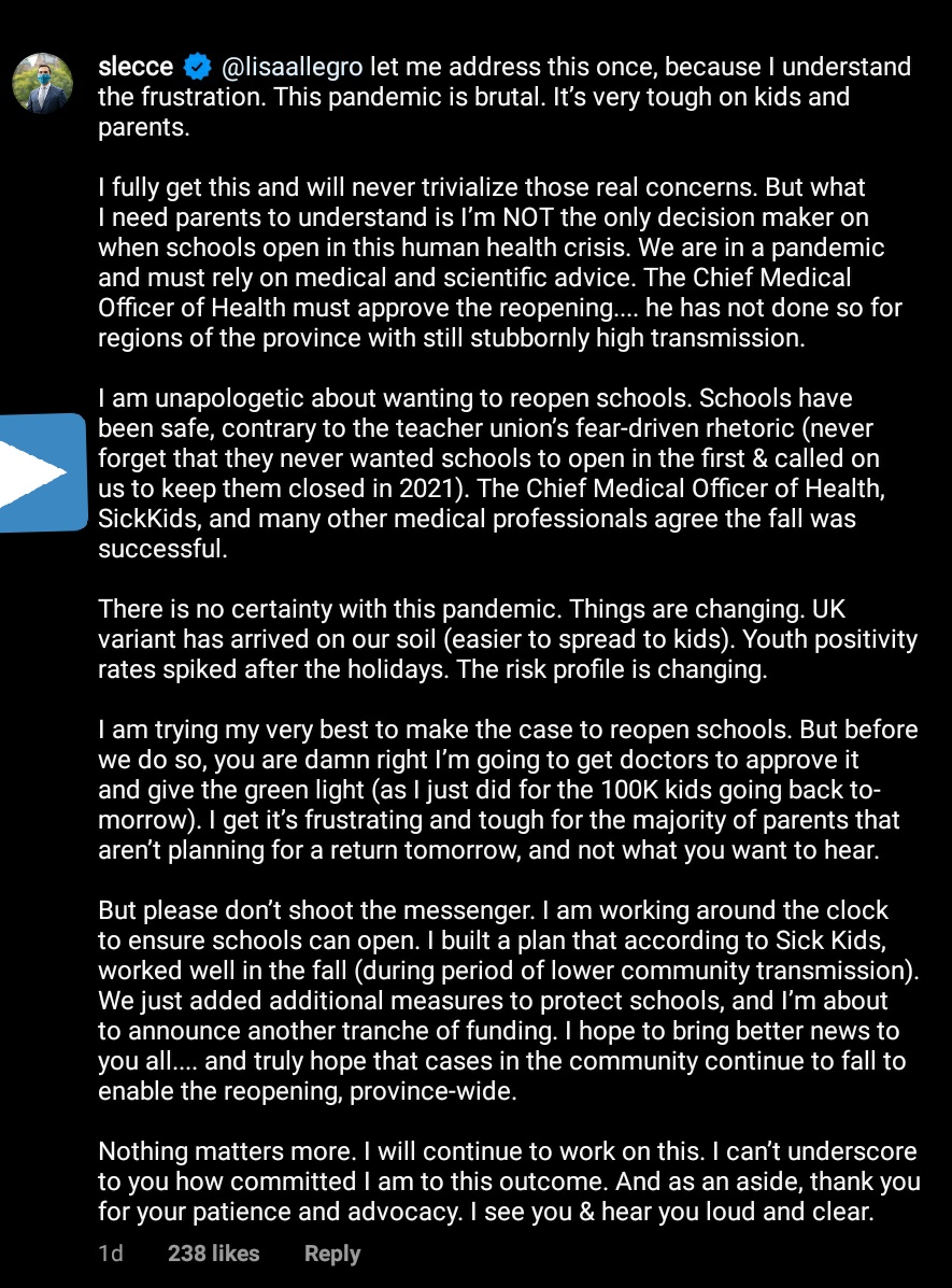 "contrary to the teacher unions fear-driven rhetoric"

This angers me, and I'm not even an educator. 

HOW CAN YOU PUT STAFF AND STUDENTS IN CLASSES OF 30, IN A POORLY VENTILATED ROOM, THEN BLAME THE UNIONS? 

FEAR DRIVEN? OR JUST UTTER ARROGANCE FROM YOU. 

#FireLecce