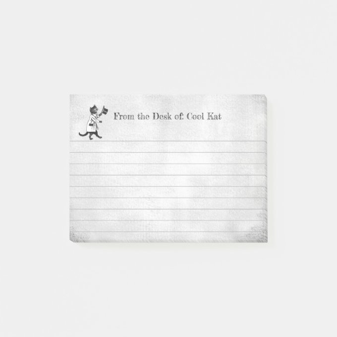 Custom sticky notes with optional lines and a vintage black and white drawing of a #cat wearing glasses and a coat tipping his top hat on an optional grungy faux-canvas background from my #Zazzle store.
zazzle.com/z/agx1nvda?rf=…