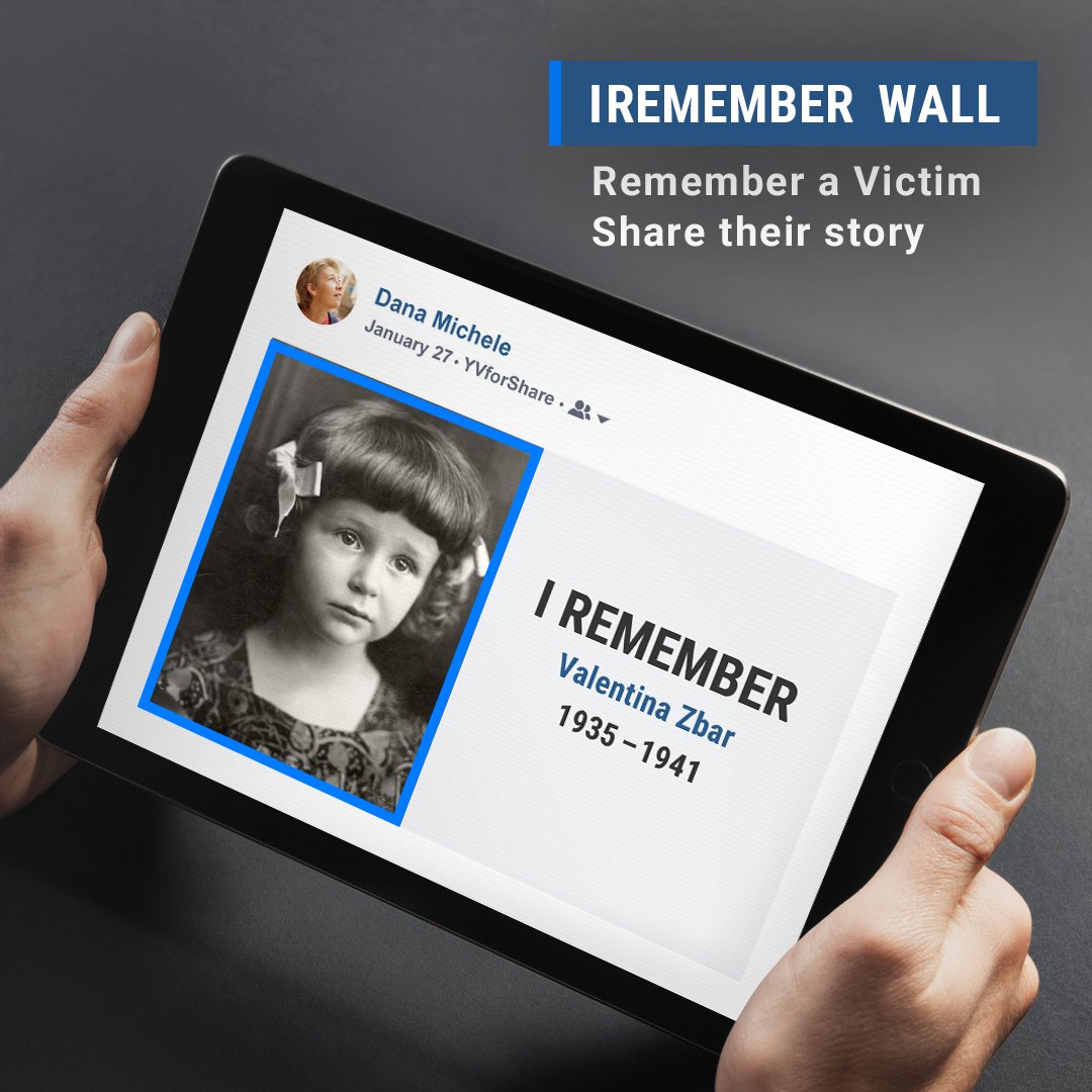 yadvashem's tweet photo. Ahead of #HMD2021, take part in this unique opportunity to remember Jews who were murdered during the #Holocaust 

Join the #IRemember Wall and share a Holocaust victim's name &amp; story here: https://t.co/hOZ2cWbZqZ https://t.co/75FVlARRrj