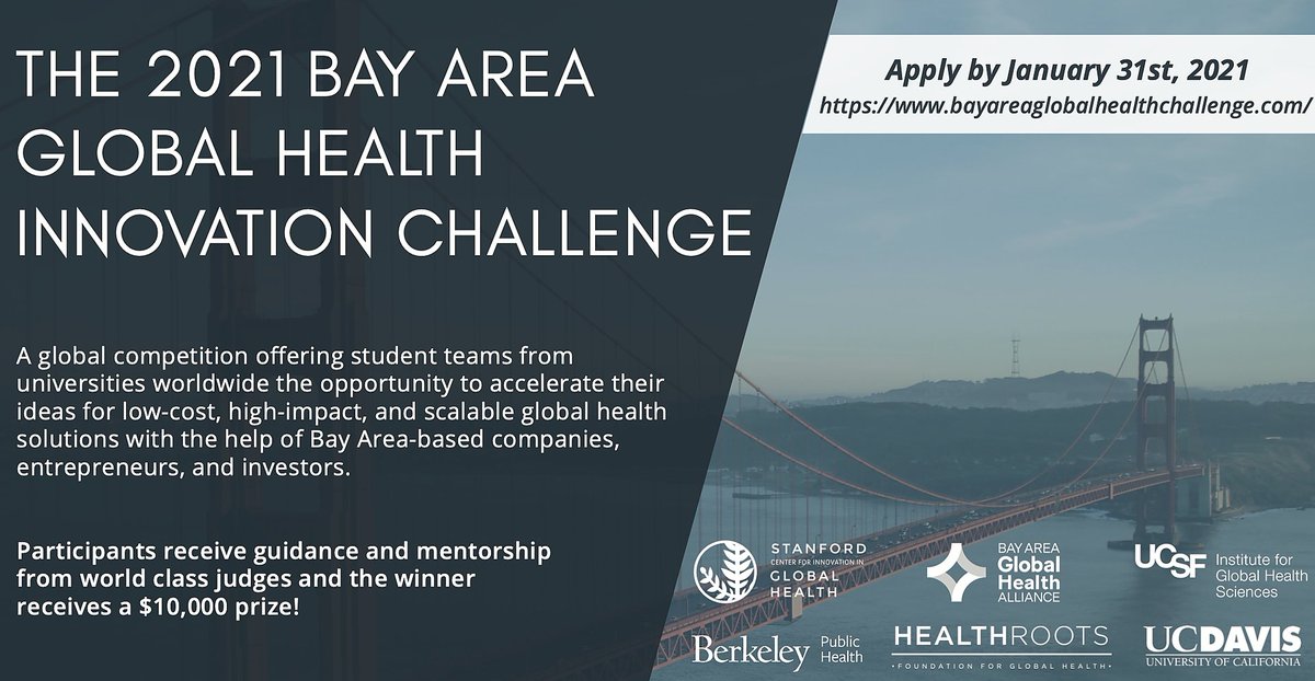 BAGHIChallenge's tweet photo. We are thrilled to have world-class business and healthcare leaders join us as judges for the 2021 Bay Area Global Health Innovation Challenge, including @drhew of @Microsoft, @BHGosselink of @Googleorg, @ericgrigsbymd, and more! https://t.co/j42RyL51j5 https://t.co/diaH2YZ53L