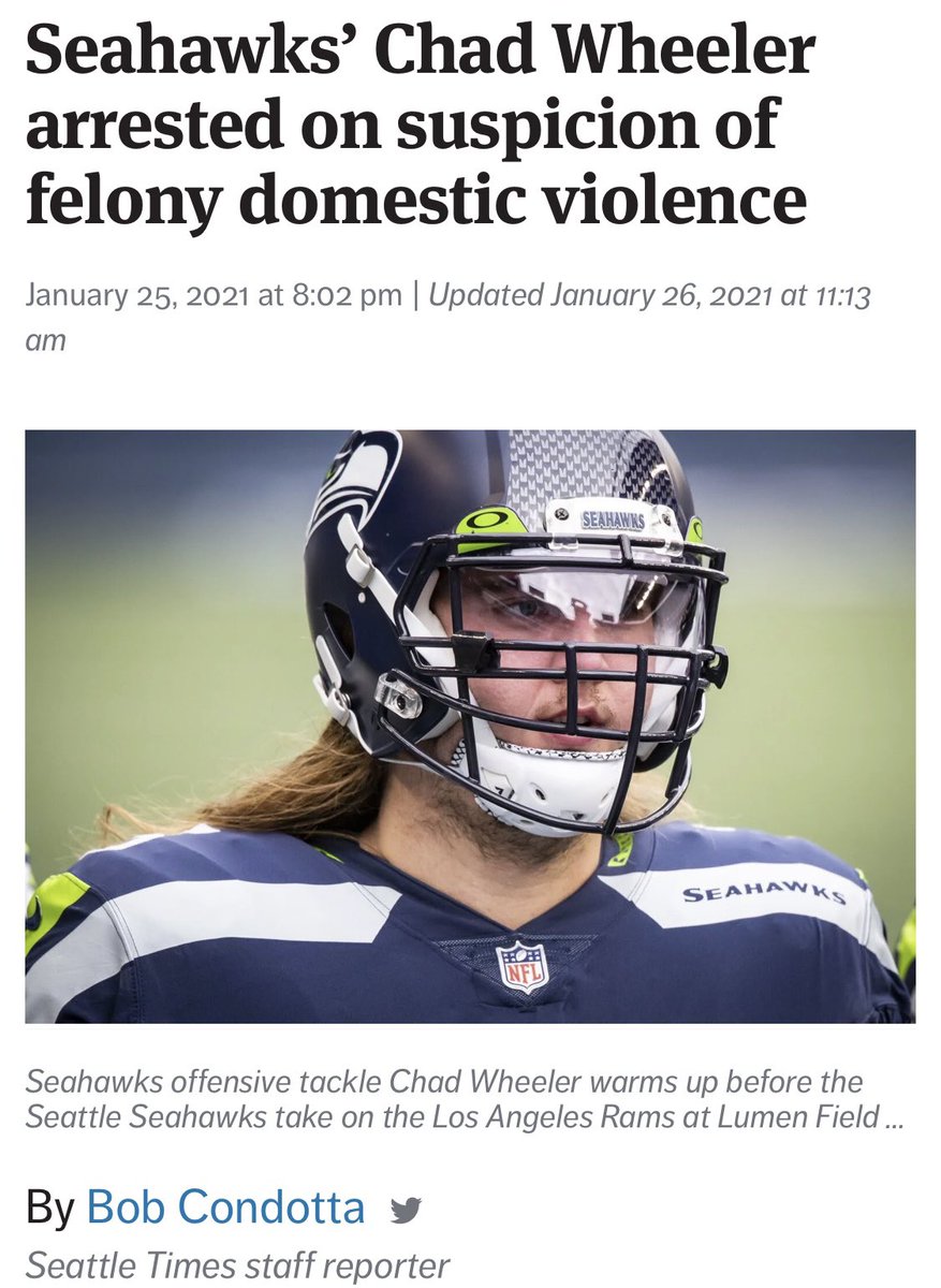 SHeReAdYeVenTs's tweet photo. I have never NOT been a @Seahawks #lady12 until now! Your silence about Chad Wheeler almost murdering his girlfriend is disgusting! If he had been☝🏽of your Black players brutally attacking their white girlfriend + being ARRESTED a statement would’ve been made by now @PeteCarroll https://t.co/4zSe4HvRTr