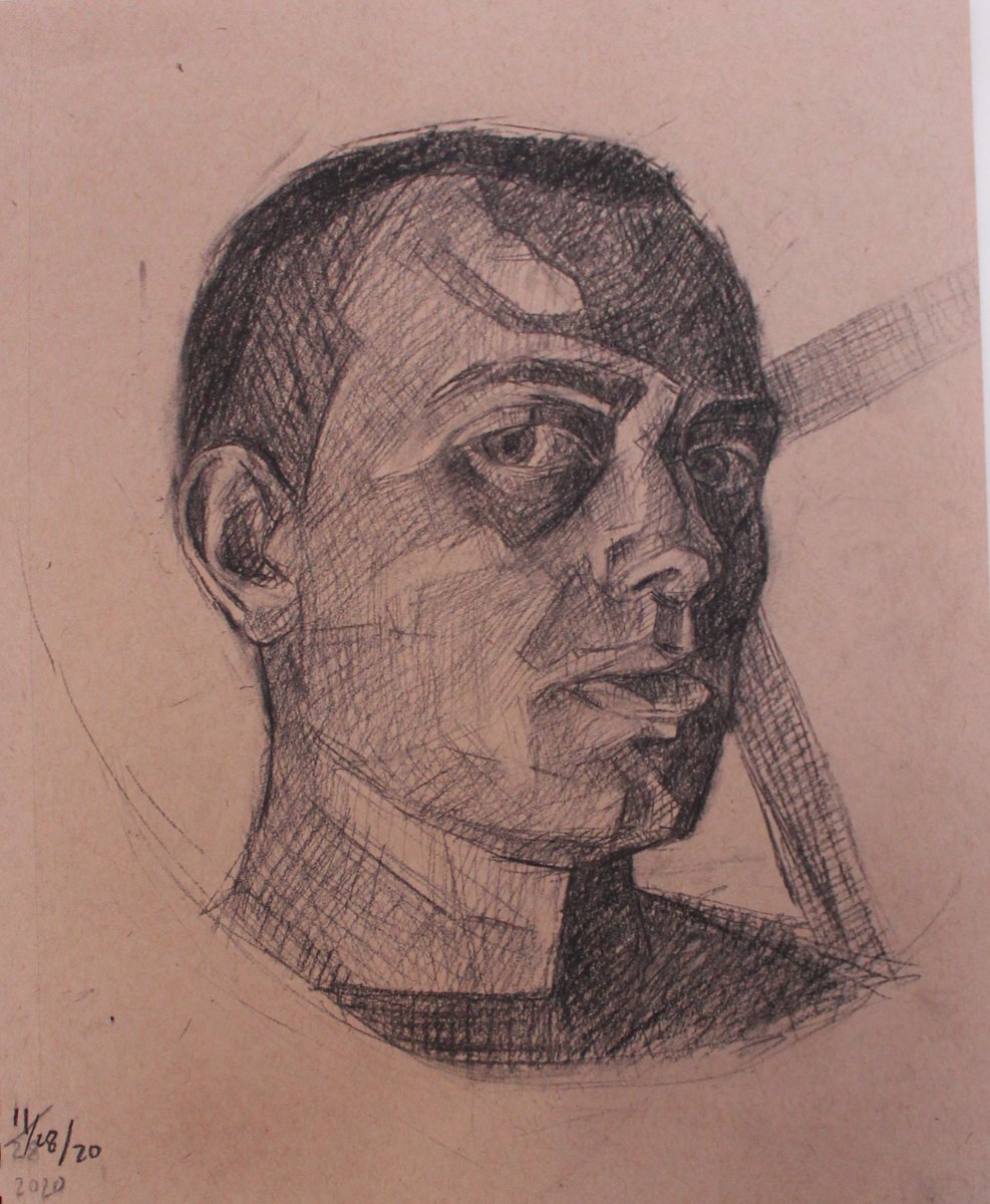 DicksonJanda's tweet photo. Self Portrait, Dickson Janda/Me, Charcoal on Paper, 2020

#art #artist #dicksonjanda #coloredpencil #portrait #csulb #csulbart #drawing #painting #charcoal https://t.co/fg0rsvPmIb