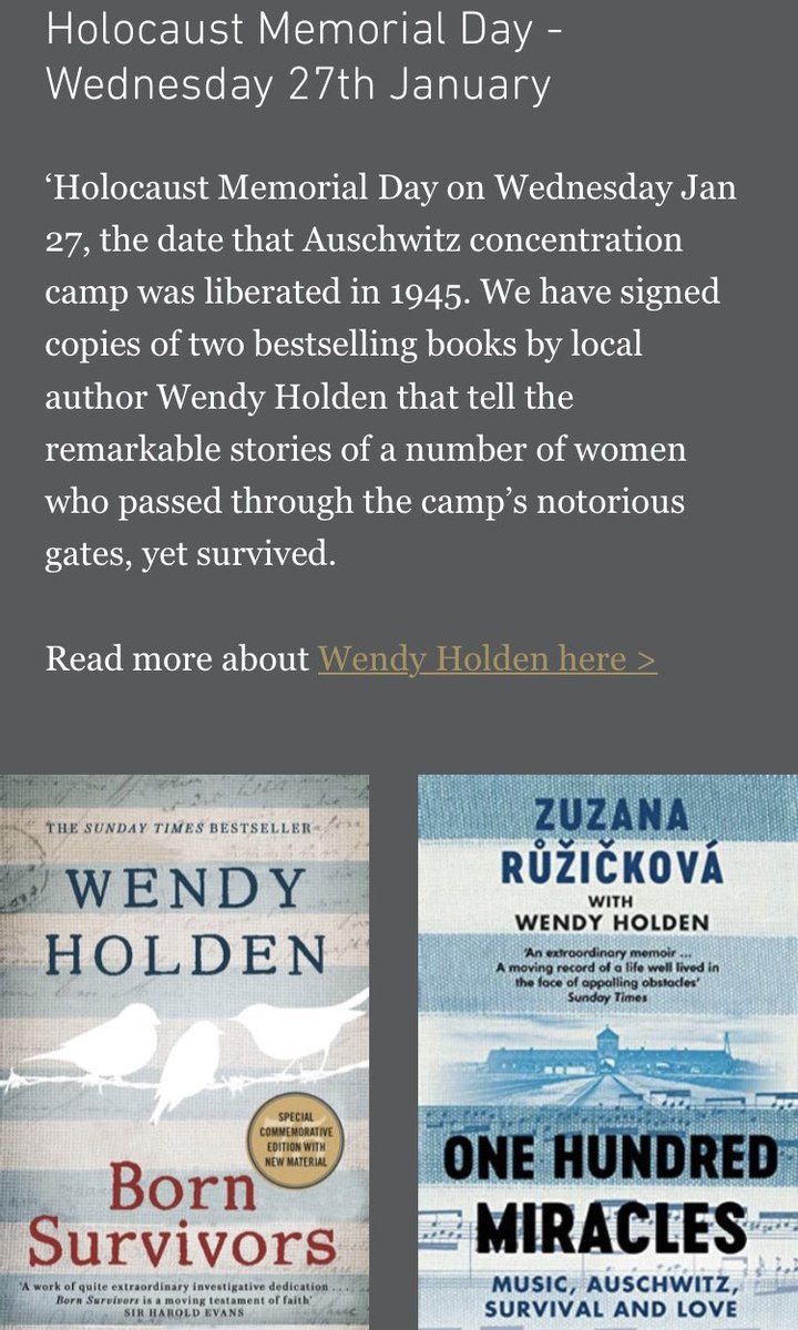 abbieyvette's tweet photo. TODAY.
Holocaust Memorial Day
Signed Copies Available...
Born Survivors £8.99
One Hundred Miracles £9.99
#noverforget #holocaustremembranceday #clickandcollect #orderbyphone☎️ #orderbyemail #textus #websiteorders #bekindalways #understandingtheworld #beproudofwhoyouare https://t.co/crM1x6JMga