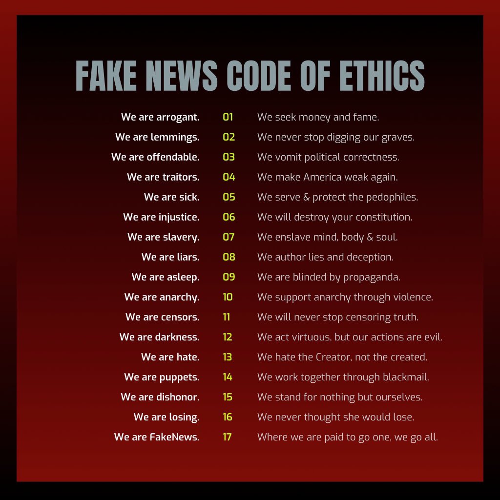 QAnon & Fake News Code of Ethics  #QAnon  #WWG1WGA