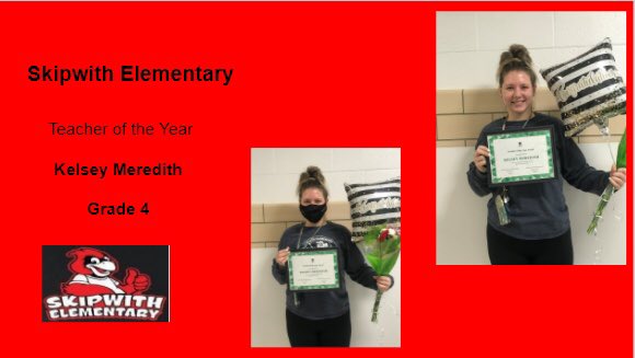 SkipwithES's tweet photo. Today we celebrated our Teacher of the Year, First Year Teacher of the Year and Christie Award Winner! Congratulations Ms. Meredith, Ms. Mothershead and Ms. Carr! Skipwith and our students are lucky to have you! #SkipwithES #GSD https://t.co/qRQv2ob37D