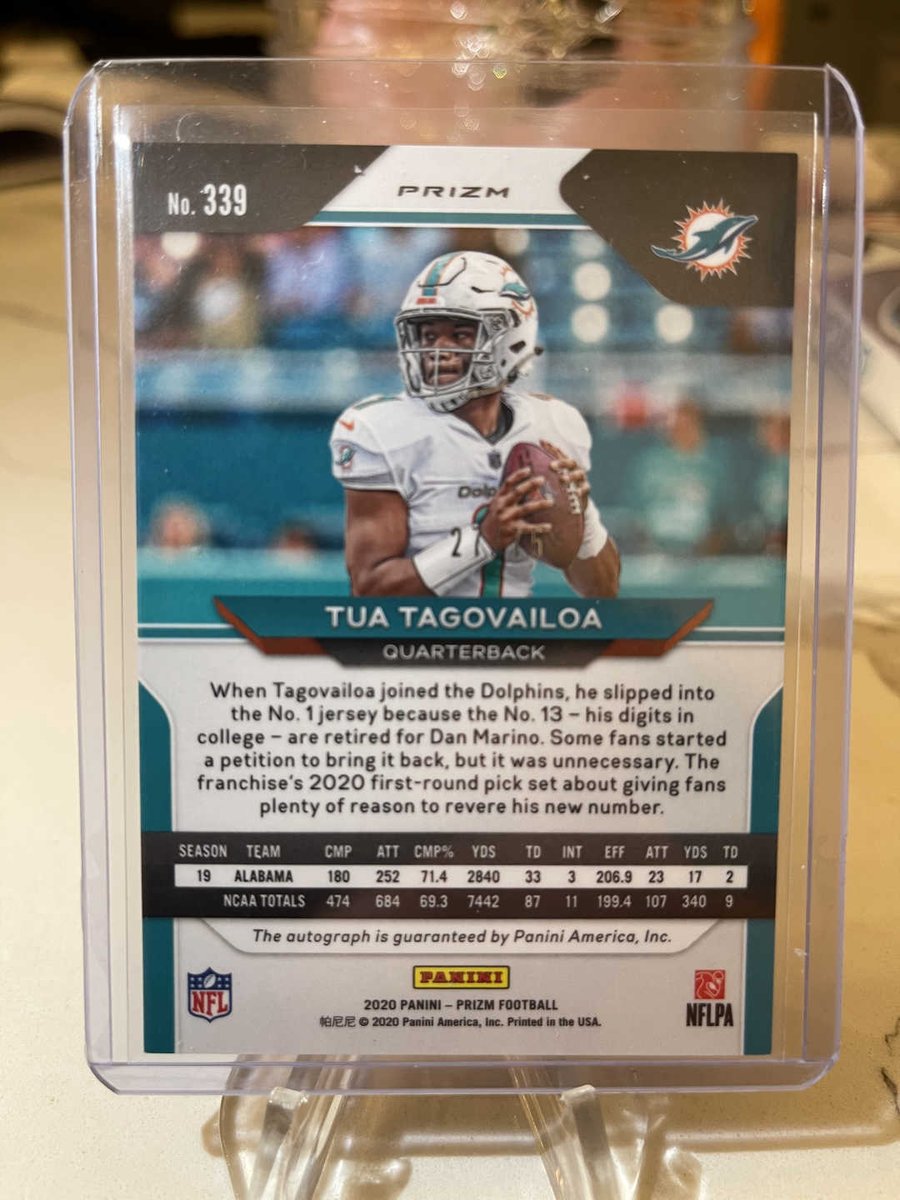 BrianAdams_US's tweet photo. 🔥 2020 Prizm Tua Tagovailoa Green Scope Auto! For sale, accepting USD or Crypto (BSV preferred) #panini #prizm #football https://t.co/NseYGPNqPt https://t.co/PacNKl3q6t