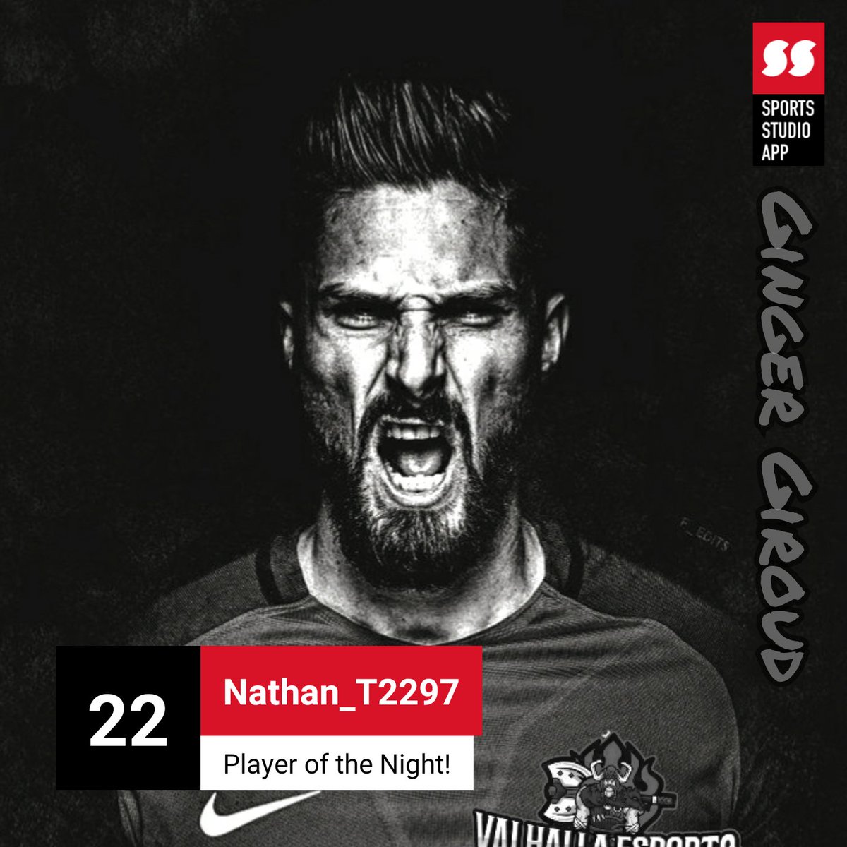 Player of the Night! Mr Ginger Giroud himself, Nathan_T2297. <a href="/Nathan2k837/">Nathan Thomas</a>  Well done Lad!