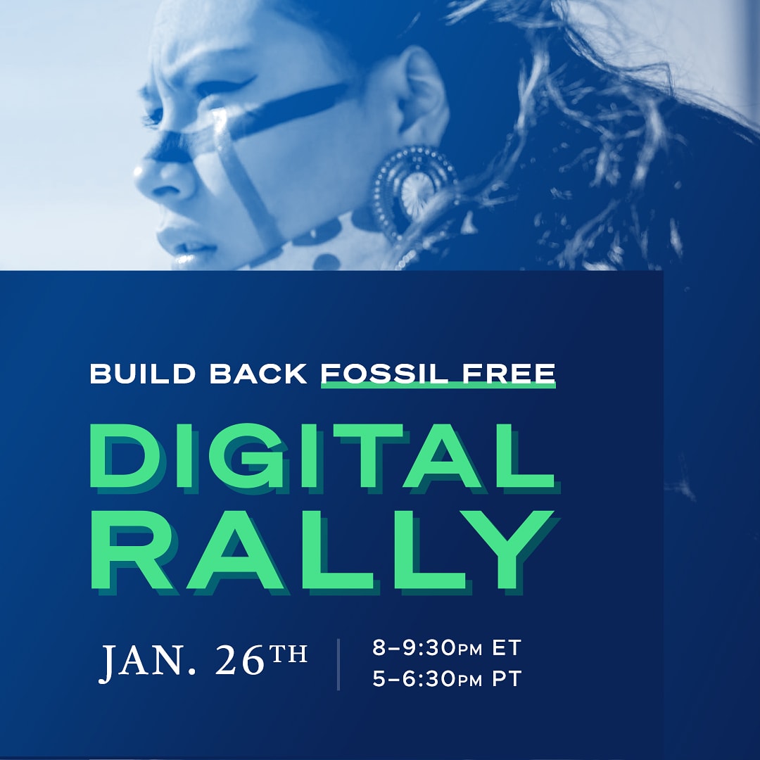 silainuat's tweet photo. Happening now! Check out the Build Back Fossil Free Digital Rally which is hosting Indigenous leaders like SILA's Siqiñiq Maupin. Let's make sure Biden follows through on his orders.
#BuildBackFossilFree
To get get your free zoom link, click here: https://t.co/7gWO8Pe64V https://t.co/p3woqfOtLO
