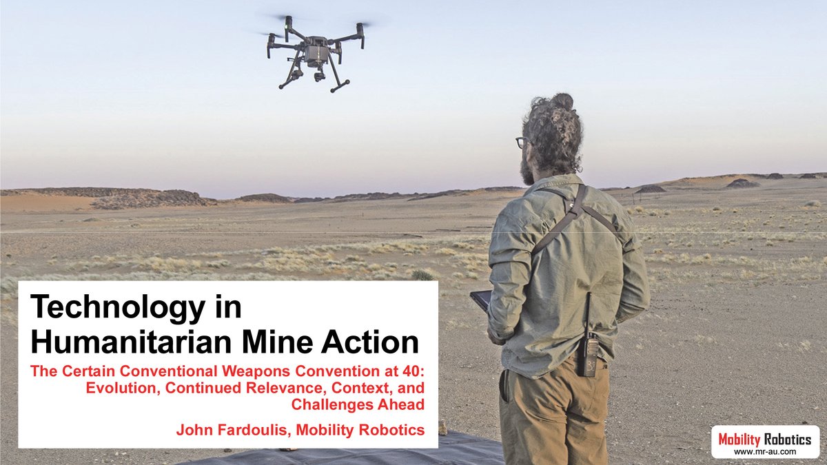 FarRobotics's tweet image. Video of my presentation on #Technology &amp;amp; Small #Drones in #Humanitarian #Mineaction from the Jan 14th webinar by the @Forsvarshogsk and @UN_Disarmament.
youtu.be/AxVaHvEew2c #dronesforgood #techforgood #innovation #stem #robotics