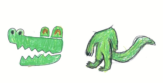 ワニの絵を送ってのtwitterイラスト検索結果