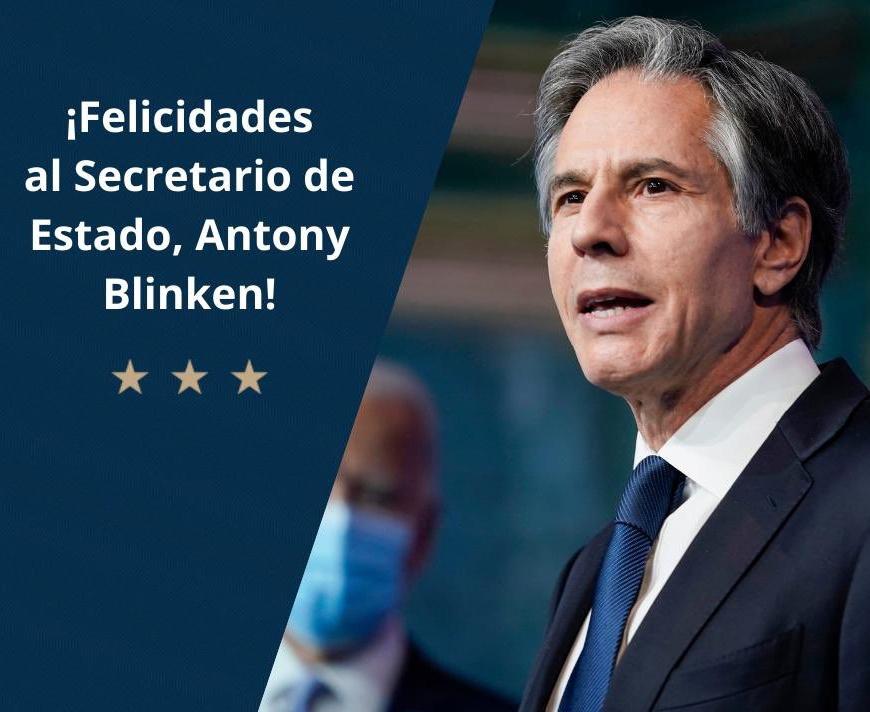 CordovaLuis28's tweet photo. Felicidades al Secretario de Estado de EEUU, Antony Blinken. Desde Venezuela le deseamos #TotalExito en su gestión
@ABlinken @usembassyve @USAenEspanol https://t.co/c5lJPqgPPS